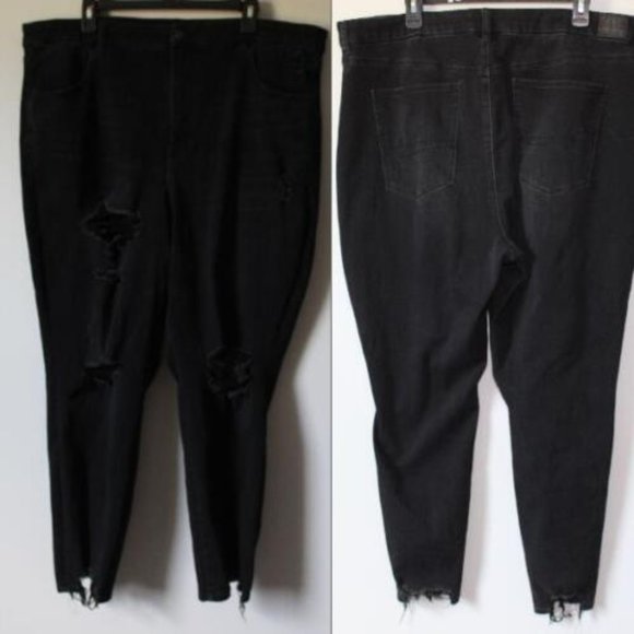 American Eagle Curvy Super Hi Rise Jegging Jeans Distressed Plus Size 24 H13693 - Picture 10 of 11